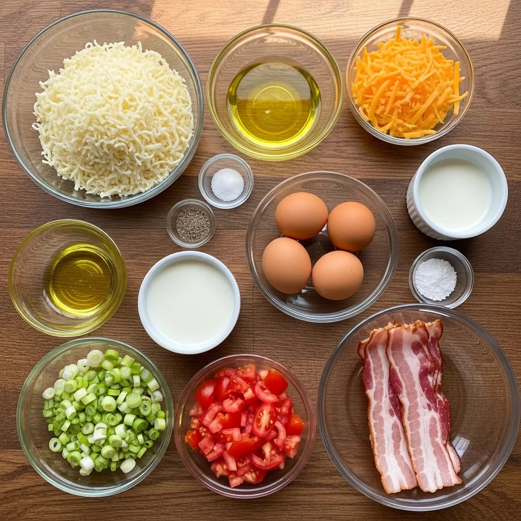 Ingredients for Ultimate Crispy Hash Brown Breakfast Bowls