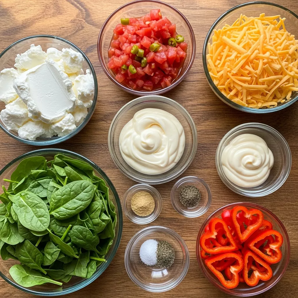 Ingredients for Grinch-Inspired Rotel Dip Snack