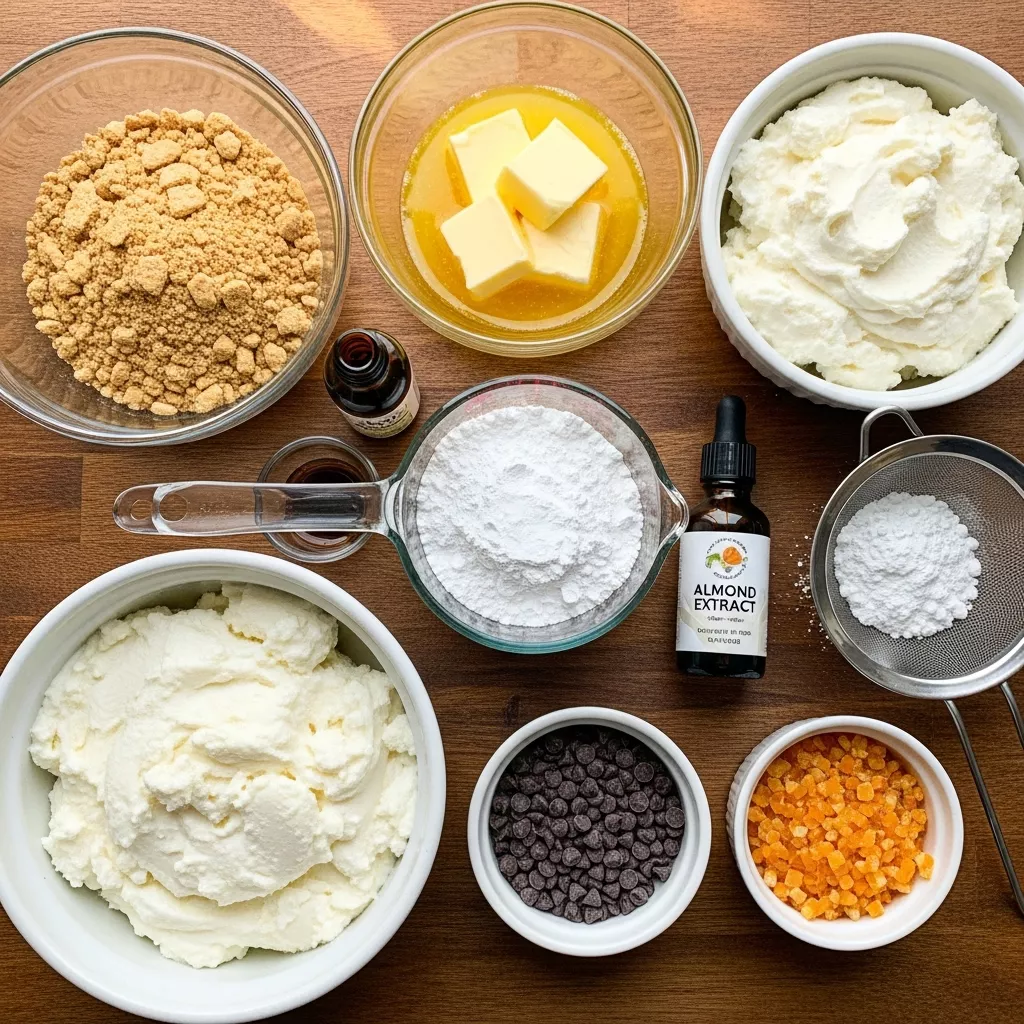 Ingredients for Deconstructed Cannoli Squares: An Easier Twist