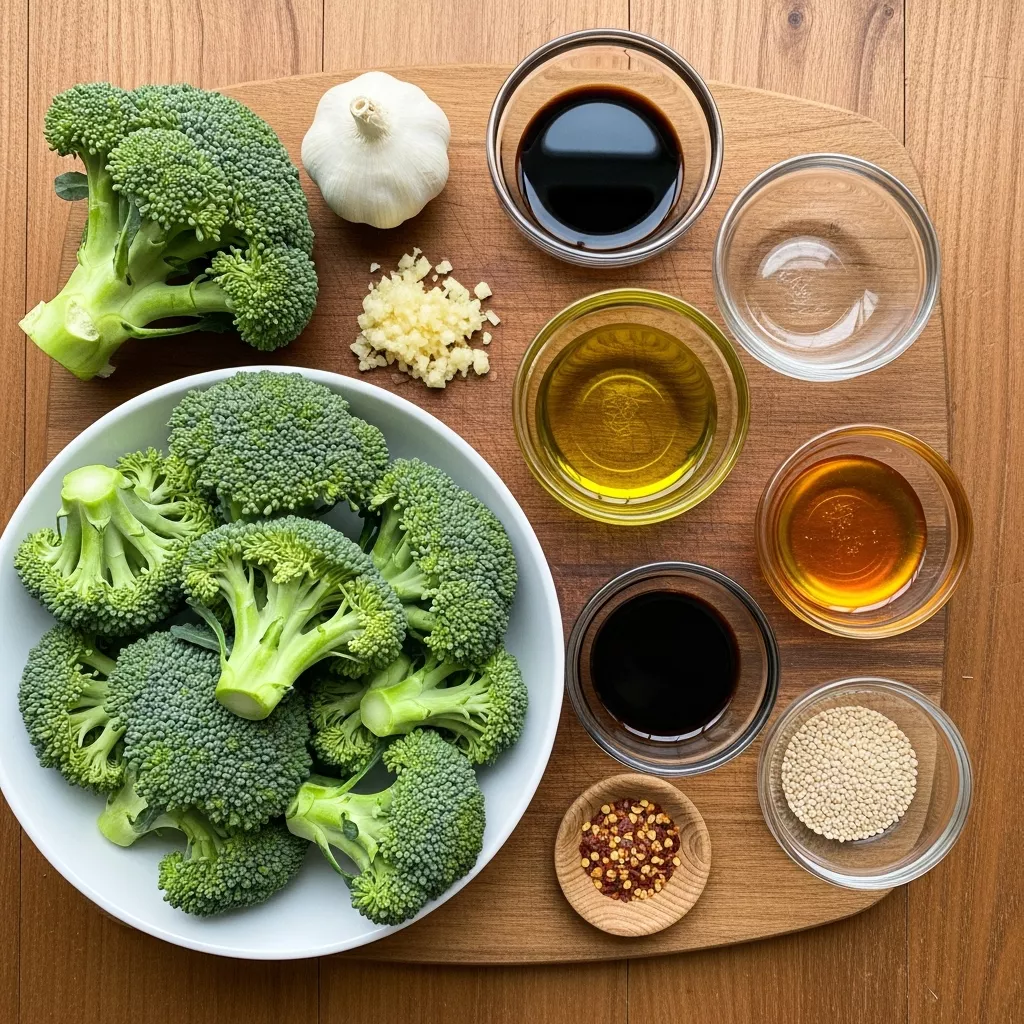 Ingredients for Speedy Broccoli with Garlicky Goodness