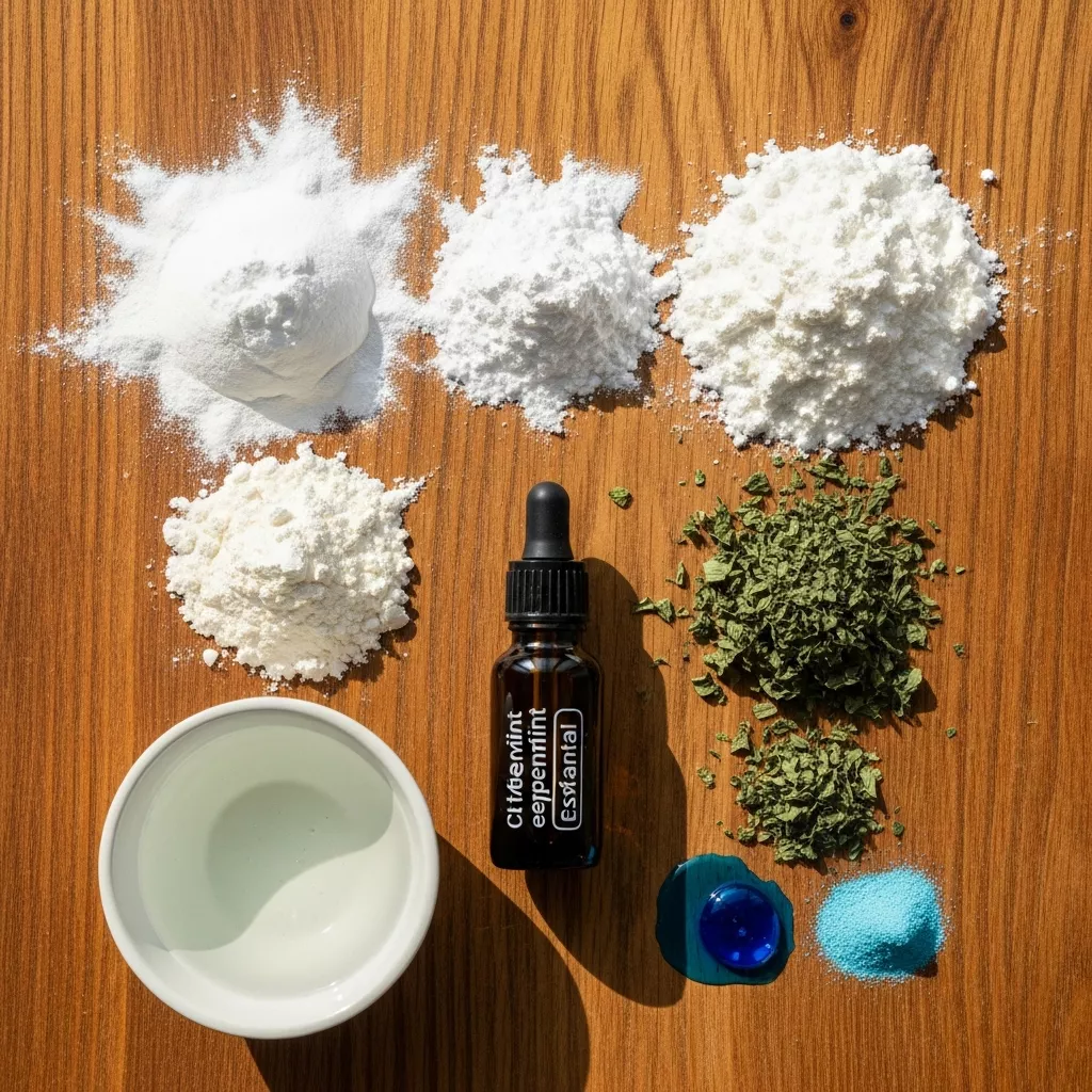 Ingredients for Soothing Peppermint Shower Steamers