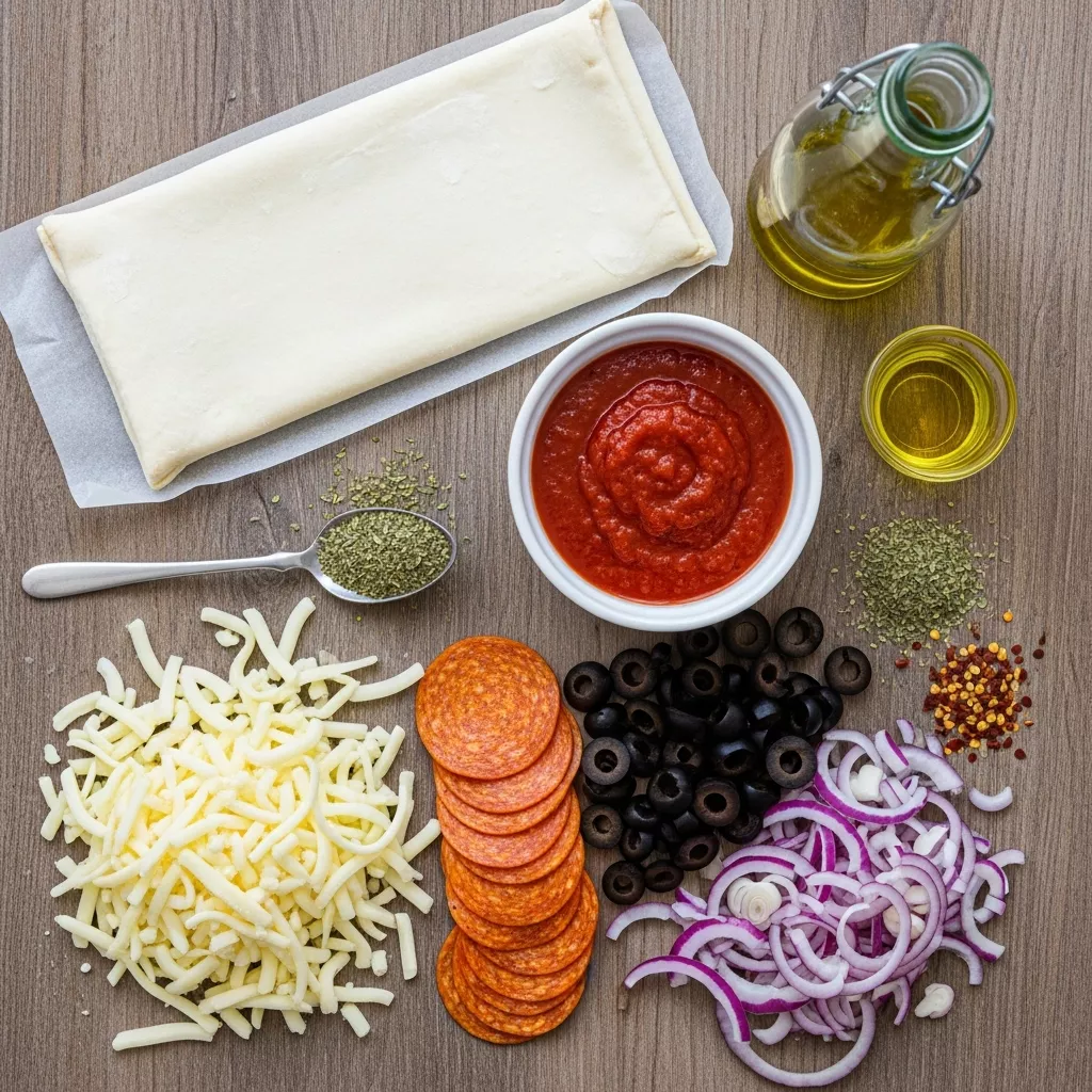 Ingredients for Golden Puff Pastry Pizza: Ready in Under 40!