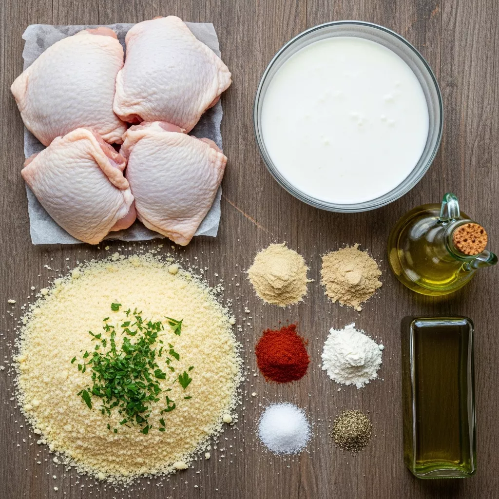 Ingredients for Extra Crispy Oven-Fried Chicken Thighs: Irish-Inspired Delight