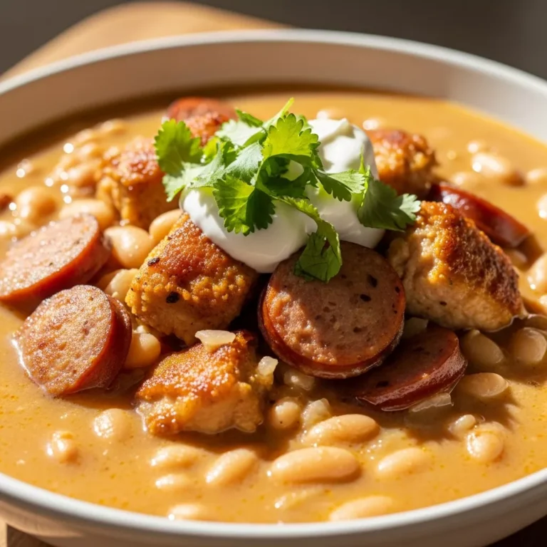 Creamy Cajun White Chicken Chili Recipe Card