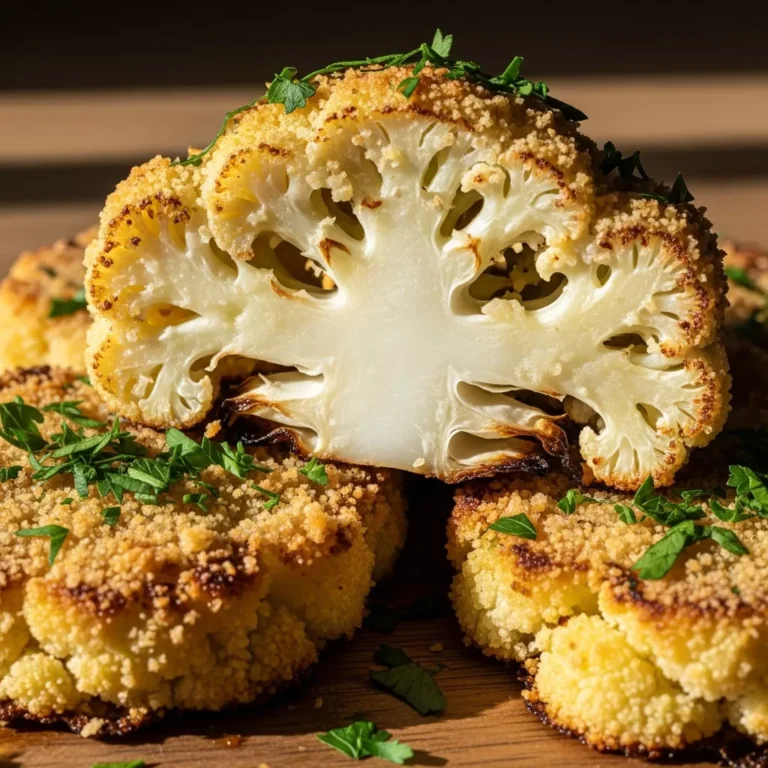 Recipe Card for Crispy Parmesan Cauliflower Steaks