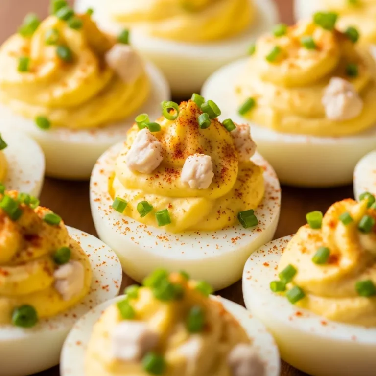 Recipe Card for Creamy Chicken Deviled Eggs