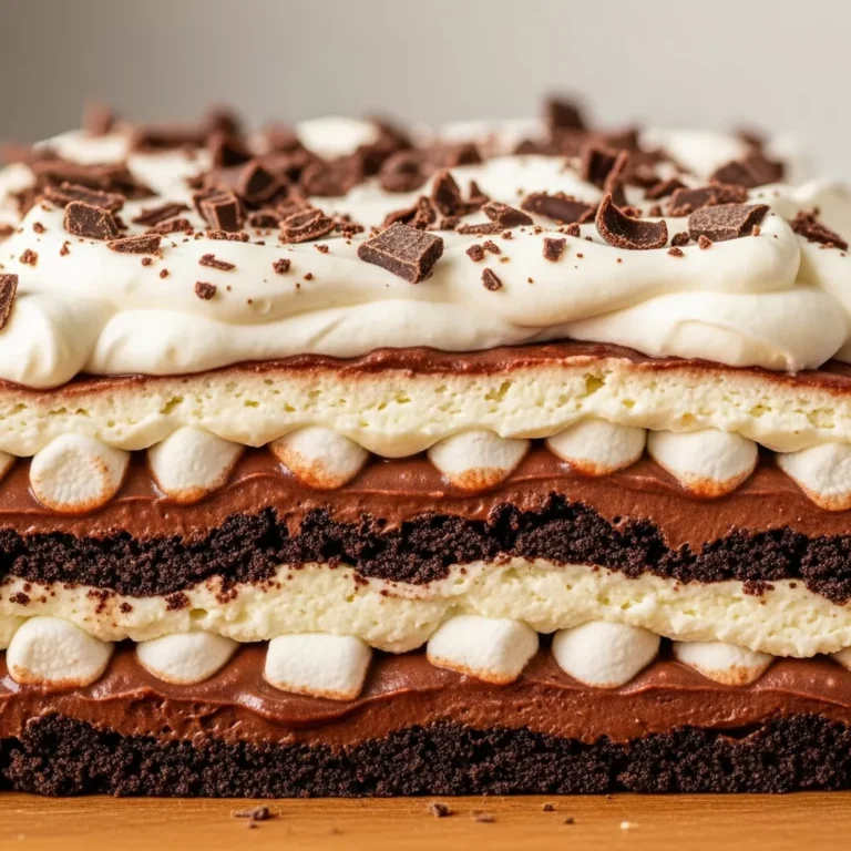 Recipe card for Dreamy Hot Chocolate Lasagna