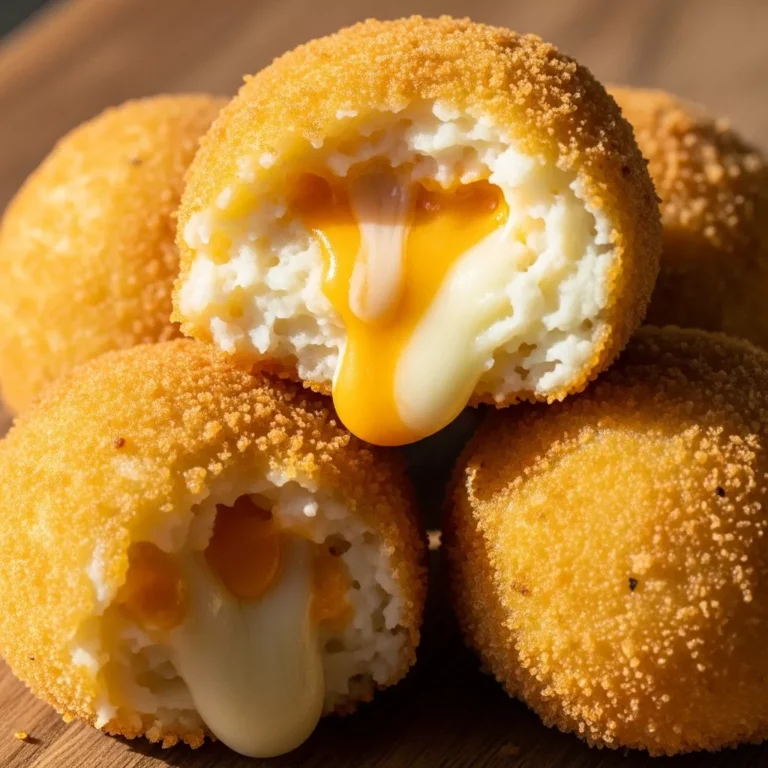 Recipe Card for Air Fryer Cheesy Mashed Potato Balls