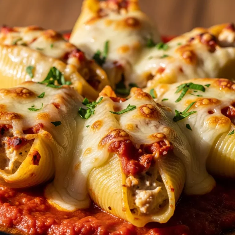Recipe card for Creamy Cajun Chicken Stuffed Shells