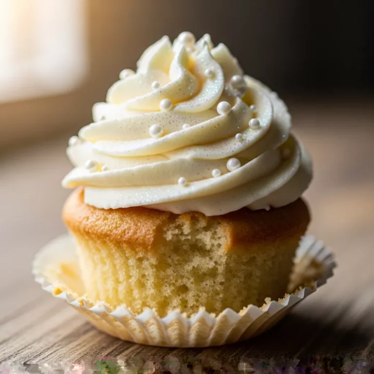 Recipe Card for Elegant White Wedding Cupcakes