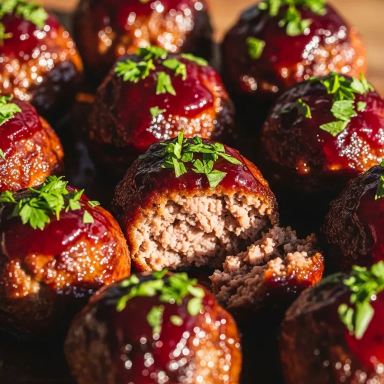 Festive Cranberry Turkey Meatballs Recipe Card