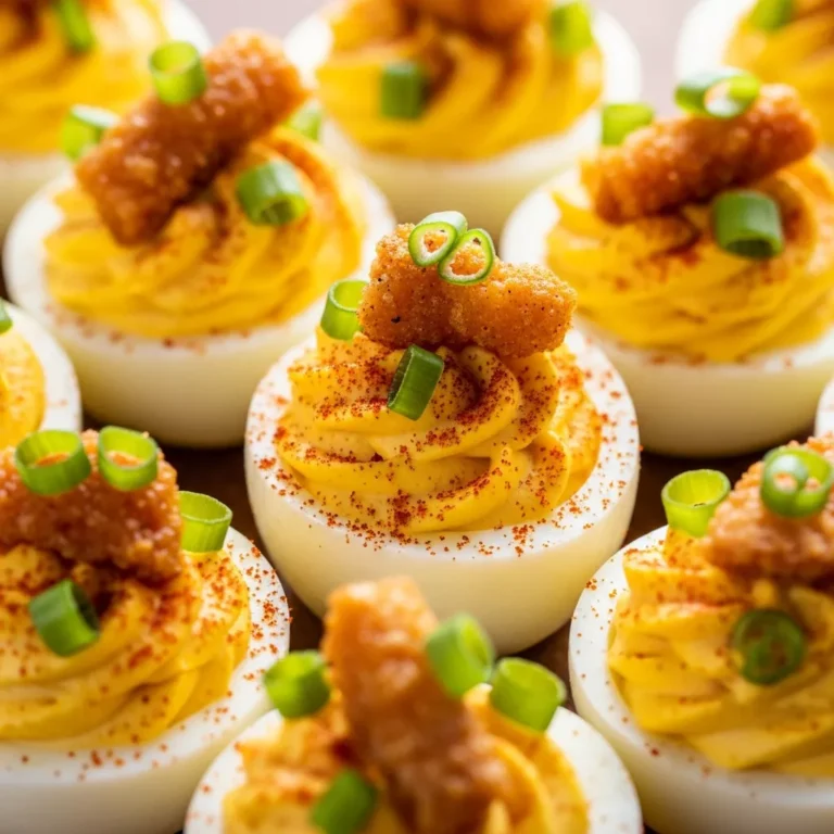 Recipe Card for Nashville Hot Deviled Eggs