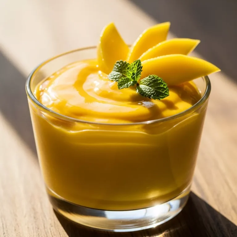 Easy Simple Mango Pudding Recipe Card