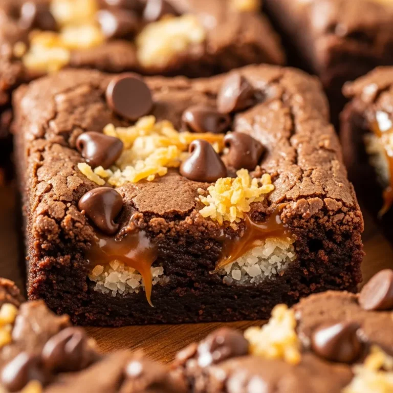 Samoa Box Mix Brownies Recipe Card
