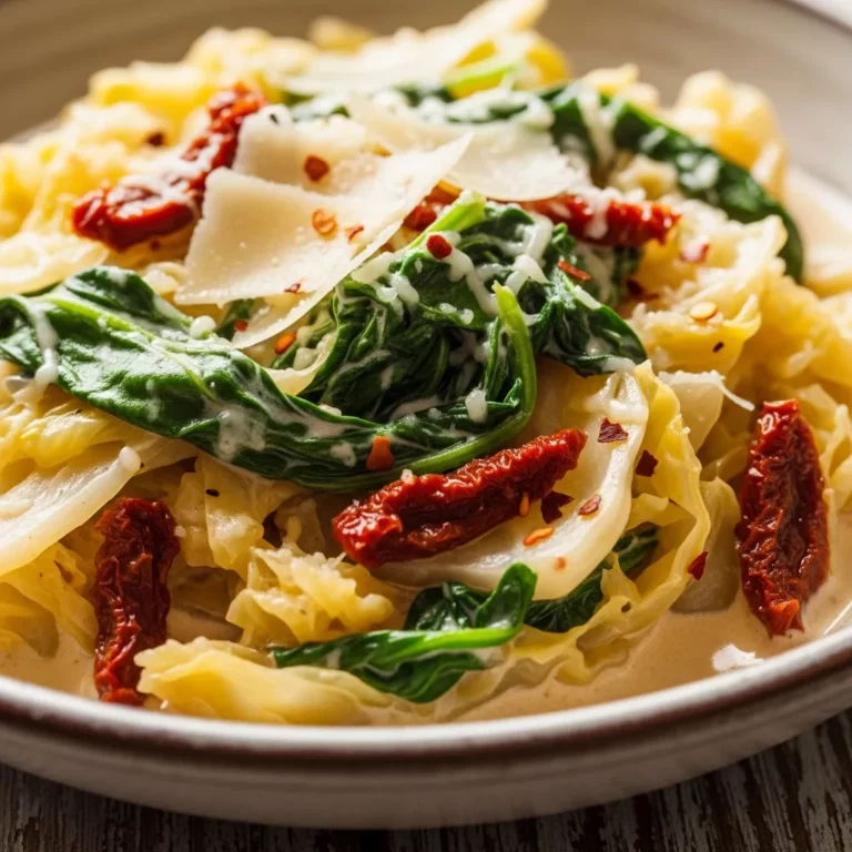 Creamy Tuscan Cabbage Recipe Card