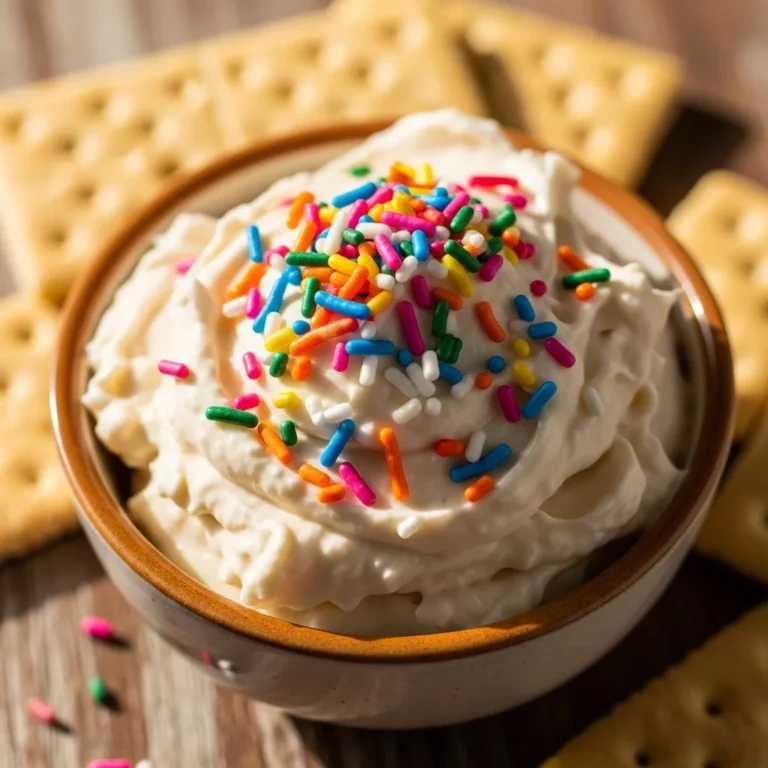 High-Protein Rainbow Sprinkle Dip recipe card