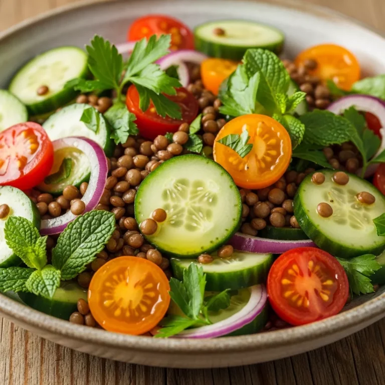 Liberated Lemon & Lentil 'Divorce' Salad recipe card